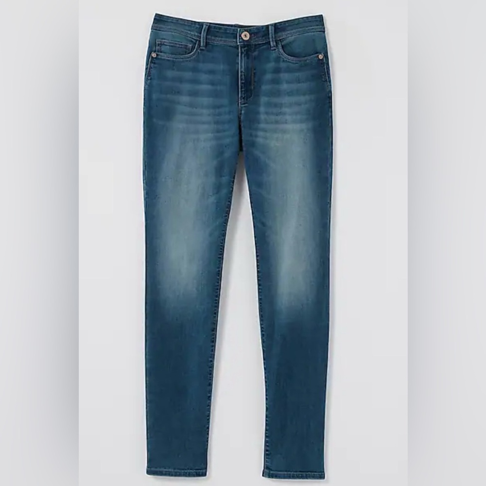 J jill Denim Authentic Fit Sim Ankle 5 Pocket Blue Women's Jeans Tall - Picture 2 of 8